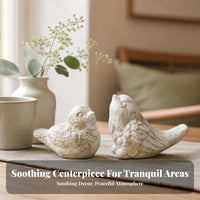 Realistic Bird Figurines Textured Feathers Weathered Bird Statues Freestanding Weather Resistant for Patio