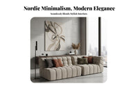 Nordic and aesthetic keyboard Key Tufted Curved Sofa Irregular Shape Living Room Seating Movable Pieces configurable Couch cushionyLike Comfort for Interior Design aficionados, Apartment Dwellers, homeowners, Lounge Area, Home, Bedroom