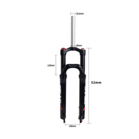 Air Damping Fork Straight Steerer Mountain Bike Front Fork Threadless for Trail Riders