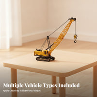 Alloy Lattice Arm Crane Toy Yellow-Orange Construction Crane Toy