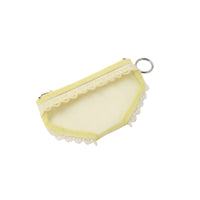 Zippered Pouch with Metal Loop Transparent Mesh Storage Pouch Transparent
