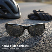 Glare-Reducing Driving Glasses Lightweight Cycling Sunglasses Windproof Jog Ning Glasses Shock Resistant Half-Frame Sunglasses