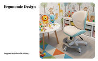 Ergonomic Design Adjustable Rolling kids' Chair Universal casters Adjustable Youth rotating Chair weight-activatedLocking Casters Student Seat Breathable Mesh spine support for Students, Teenagers, Parents, Study Room, Home, School, Bedroom