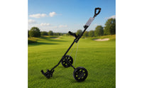 Portable Golf Cart with Straps Lightweight Golf Walking Cart Space-Saving Long-Lasting for Practice Rounds