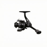 Curved Bail Wire Mini Revolving Reel Portable Black Revolving Reel Lightweight Sporting Goods Universal Compatibility