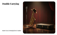 Backpack Straps Contoured Alto Sax Case Detachable Shoulder Strap Contoured Saxophone protective case Carry Handle Instrument Bag Soft Plush Lining for Saxophonists, Music Students, Band Members, Travel, Gigs, Rehearsals, performances