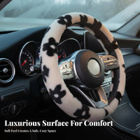 3 Pieces Warm Velvety Car Seat Cushion Set Soft and Comfortable Winter Car Seat Warmer Stylish Design for Women, Drivers, Driving