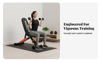 Multi-Functional Adjustable Incline Seat Foldable Adjustable Utility Bench Full physique training Strength Training Equipment Quick & Safe Adjustment for Home Gym Users, Weightlifters, physiquebuilders, Weightlifting, Muscle Building, Exercise, Garage