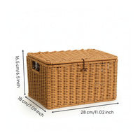 Rattan Storage Box Stylish Shelf Basket Functional for Living Room