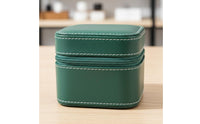 PU Leather Watch Case Fastener Closure Zippered Watch Box Accessory Organizer Secure Hold Great Gift Suggestion for Travelers