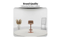 Modern Minimalist Design Adjustable rotating Stool with spine supportrest Built-in Footrest Adjustable rotating Stool Pedestal Base Counter Chair Upholstered Seat for Business Owners, Interior Designers, Pub