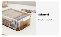 Clear badge Storage Container Transparent Clear-Lid Collectible Case debrisresistant