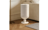 Stainless Steel Trash Can Freestanding Garbage Can with Press Lid Modern Wastebasket for Living Room, Bedroom, Office