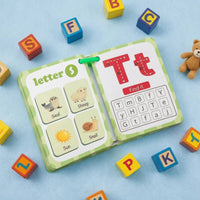 30 Pieces Double-Sided Alphabet Learning Cards Uppercase and Lowercase Letters Alphabet Flash Cards Early Literacy Cognitive Flashcards Rounded Corners for Children