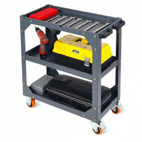Thickened Steel Plate Mobile Tool Cart Reinforced Frame Tool Cart with Wheels Easy Assembly Heavy Duty Rolling Trolley for Mechanics, Technicians, DIY Enthusiasts, Auto Repair Shop, Job Site, Factory, Warehouse