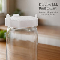 Mason Jar Sprouting Kit for Hydroponic Broccoli Alfalfa Sprouts, Thick Glass Seedling Bottle