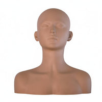 Mannequin Head with Shoulders Realistic Masking Practice Head and Shoulders Display Bust for Students