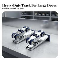 Top-Hung Door Carrier Assembly Sturdy Duty Hanging Door Carrier Kit Quiet Function Long-Lasting Construction for Handymen