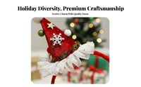 Christmas Hat Headband Cute Mini Santa Hat Hair Hoop Photo Prop Christmas Hair Hoop for Adults, Costume Events, Holiday Gatherings, Family Gathering