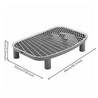 Litter Control Platform Raised Lattice Perforated Grid Mat Low-Height