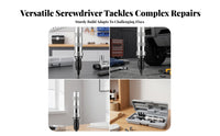 Knurled Grip Manual Impact Screwdriver Kit Polished Metal Finish Impact Screwdriver Kit Interchangeable Bits
