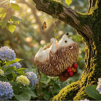 Climbing Hedgehog Ornament S Hook Hedgehog Hanging Ornament Rope Vine for Yard
