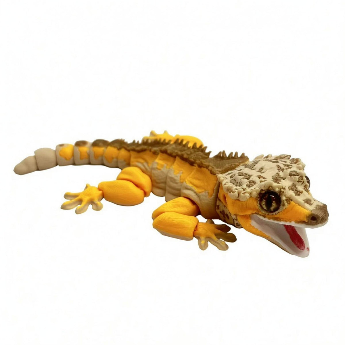 Articulated Gecko Figurine Textured Movable Gecko Sculpture Collectible