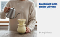 Handmade Ceramic Pour Over Coffee Pot Set, Flower Strainer Mug, Minimalist Coffee Kit