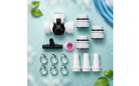 Three-Port Pool Diverter Kit Easy-to-Install Triple-Port Diverter Adjustable for Homeowners