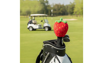 Strawberry Golf Headcover Knitted Golf Driver Cover with Knit Neck Guarding Driver Head Cover for Golfers
