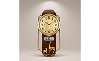 Vertical Wall Clock with Calendar Easy to Read Decorative Wall Clock Elegant Sleek for Entryway