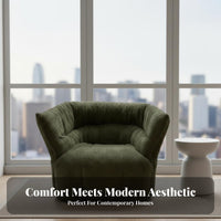 Light Luxury Single-Person Sofa signature design Upholstered Accent Chair Modern Design Armchair Soft Fabric Upholstery for Apartment Dwellers, Homeowners, Readers, Living Room, Balcony, Bedroom, perusing corner