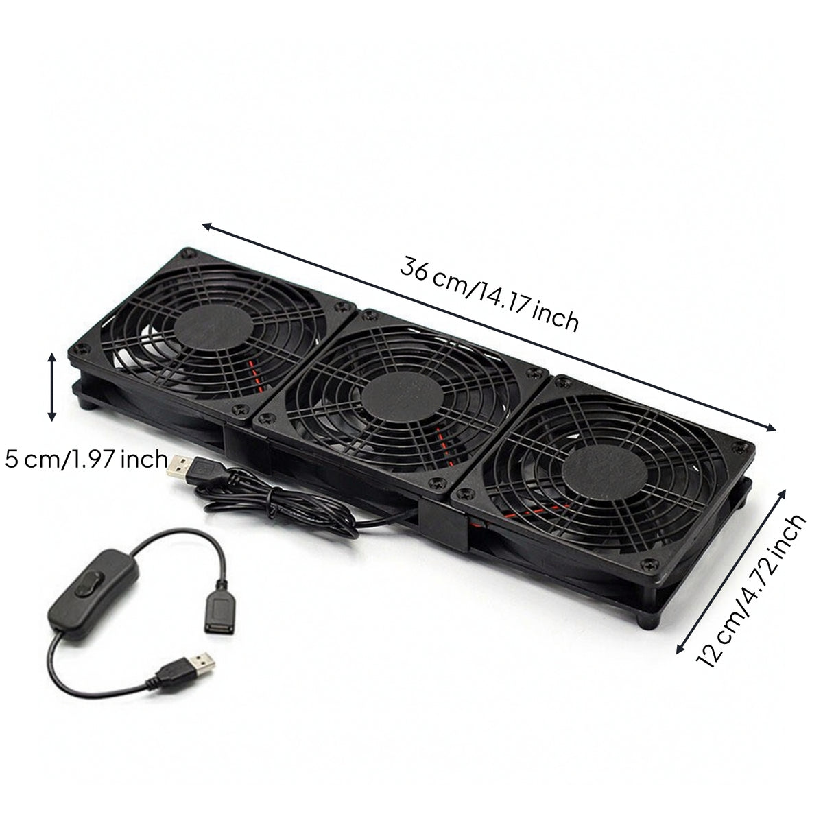 USB Cooling Fan Slim USB Fan Plug-and-Play Compact for Router, Laptop