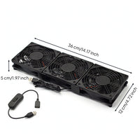 USB Cooling Fan Slim USB Fan Plug-and-Play Compact for Router, Laptop