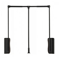 Double-Dampener Lift-down Wardrobe Rod Damping Pull-out Hanging Rod Heavy Duty Closet Lift Soft-Close