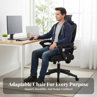 Reclining Function Highspine Ergonomic Chair Lumbar Support Highspine Ergonomic Mesh Chair 360-Degree rotate Computer Seat Adjustable limbrests for Remote Workers, video game enthusiasts, Students, Gaming Setup, Study Room