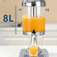 Transparent Drink Dispenser Domed Lid Tap Dispenser Drain Tray Drinkware Raised Stand