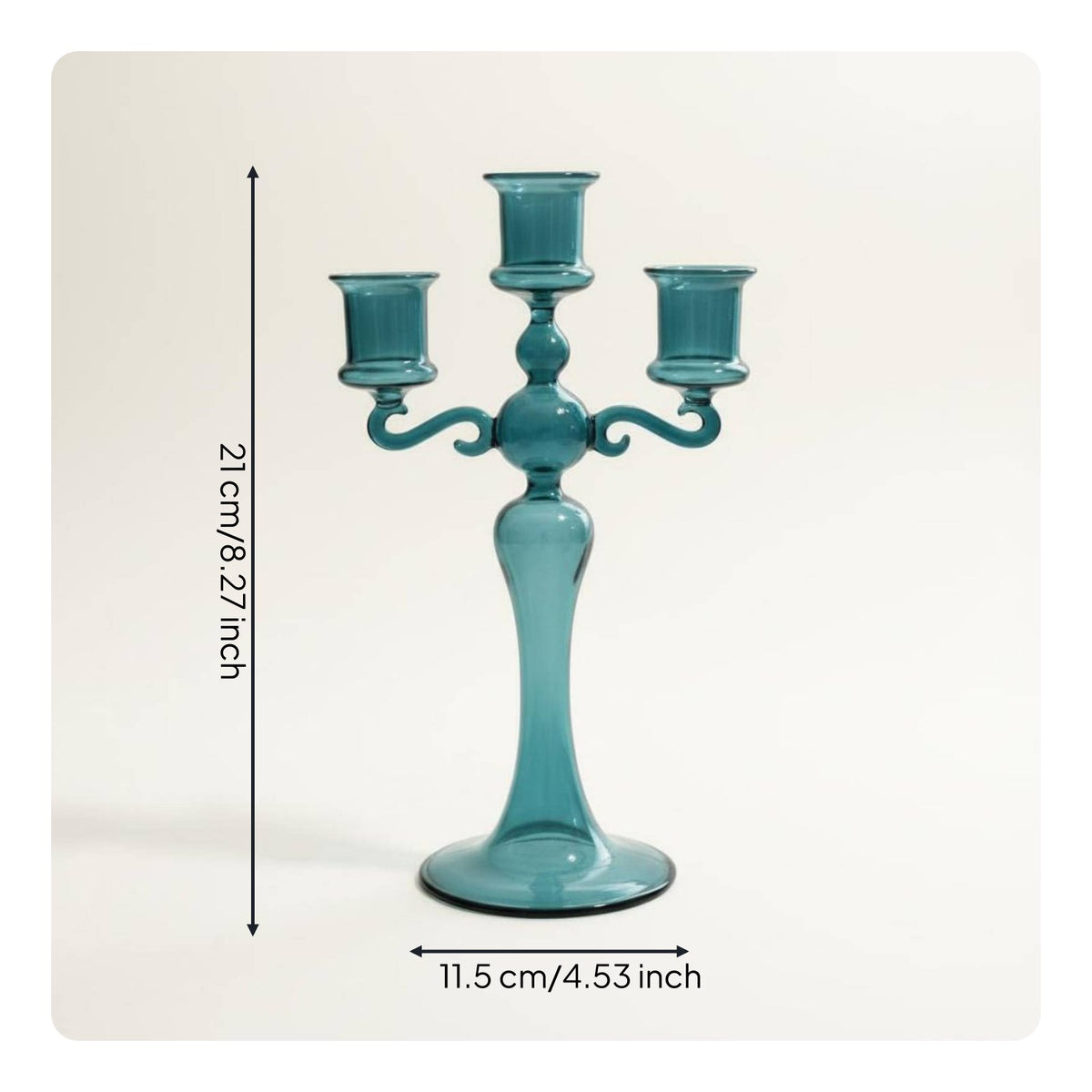 French Design Colored Glass Candle Holder Romantic Atmosphere Glass Candle Holder High Clarity House Decoration Minimalist Decor for Candlelight Dinner