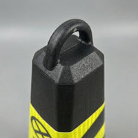 Reflective Traffic Cone, 70cm, Yellow & Black, PVC, High-Brightness Reflective, Pylon, Triangle Cone, For Parking Lots & Construction Sites