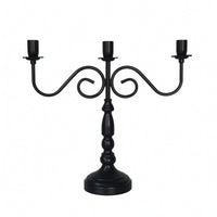 Ornate Candelabra Shiny Retro Candelabrum Pedestal Candle Holder with Arms Polished for Photographers, Weddings, Mantel