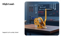 300kg Load Capacity Air Conditi Single R Installation Lift Detachable Hand Crank Winch Hoist Heavy-Duty Outdoor AC Unit Hoist High-Carbon Steel Construction for Installers, Repairmen, Maintenance Workers, Building Exteriors