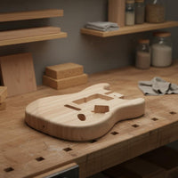 Unfinished Maple Electric Guitar Body DIY ST-Style Design Guitar Body Customizable Musical Instrument Part Ready to Paint for Repair
