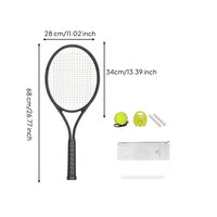 27-Inch Single Player Tennis Practice Racket Round Head Solo Tennis Practice Racket Wrapped Handle Solo Practice Racket Anti-Slip Grips for Beginners