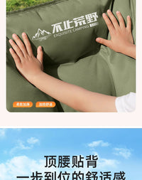 月亮椅折叠户外坐躺两用2025新款便携式露营沙发午休办公室躺椅 【懒人沙发款】卡其色（坐躺两用+全椅加棉）