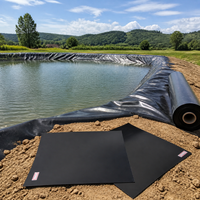 HDPE Pond Liner for Water Features, 0.2-2.0mm Thick Glossy Black Impermeable Liner, Heavy Duty Containment for Dams & Reservoirs