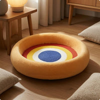 Woven Round Pet Scratcher Bed Soft Material Round Pet Scratch Board Layered Design Handwoven
