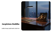 Grand Opening Gift Chinese Wealth Buddha Ornament Long-Lasting Laughing Buddha Figurine Easy to Clean Golden Maitreya Figurine Long-Lasting Color for Business Owners, Spiritual Seekers, Living Room, Shop, Entryway, Home Altar