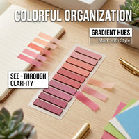 Translucent Sticky Notes Index Tabs Fluorescent Page Markers for Books, Writable Repositionable for Office Filing Students, 200 Sheets