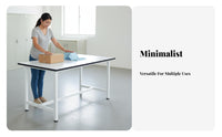 Multi-Purpose Packing Table Heavy Duty Assembly Line Table Sturdy and Long-Lasting Workbench Deformation Resistant for E-Commerce Sellers, DIY Enthusiasts, Factory, Warehouse, Garage, Office