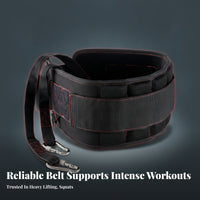 Heavy-Duty Support Belt Hook-and-Loop Closure Gym Support Belt Padded Sports Gear Breathable Mesh for Weight Training